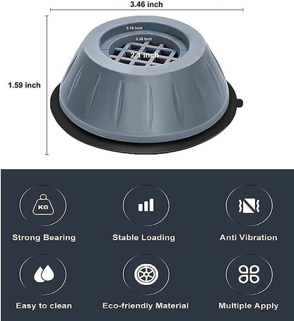 Anti Vibration Pad For Washing Machine - 4 Pcs Shock Proof Feet For Washer