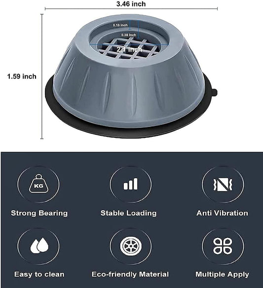 Anti Vibration Pad For Washing Machine - 4 Pcs Shock Proof Feet For Washer